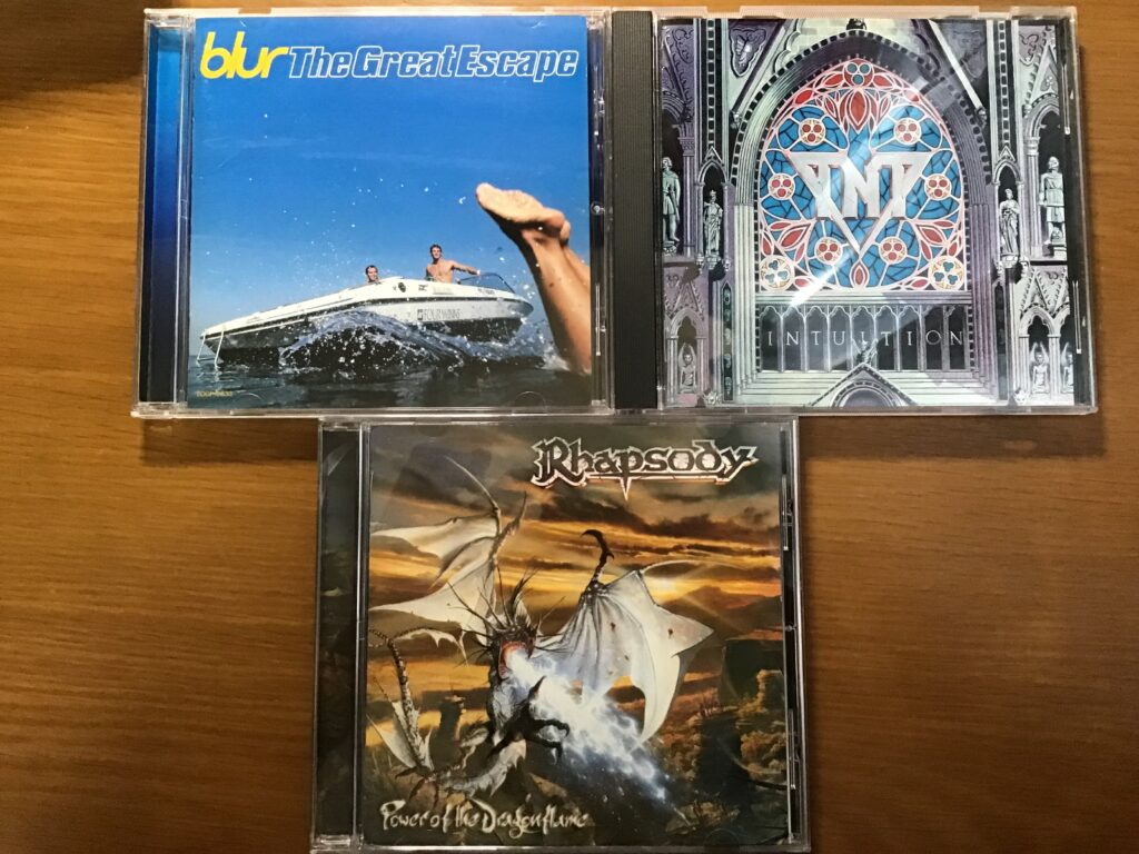 ・The Great Escape / Blur (1995)
・Intuition / TNT (1989)
・Power Of The Dragonflame / Rhapsody (2002)