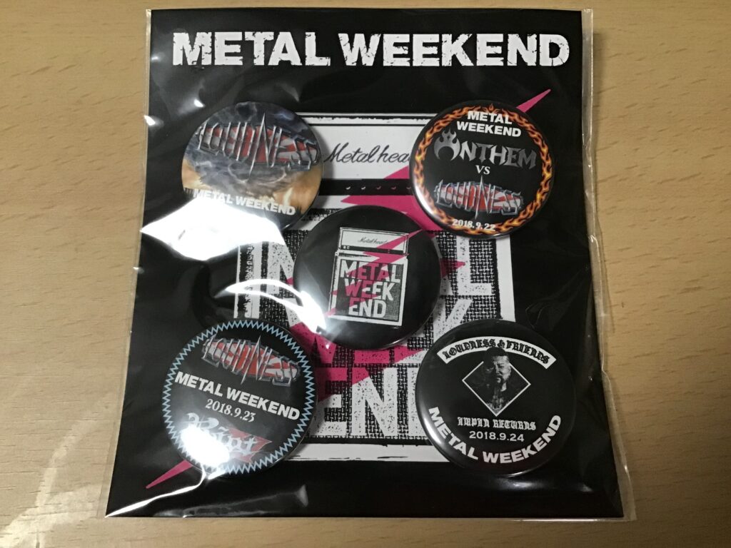 ・METAL WEEKEND(2018年)の缶バッジセット