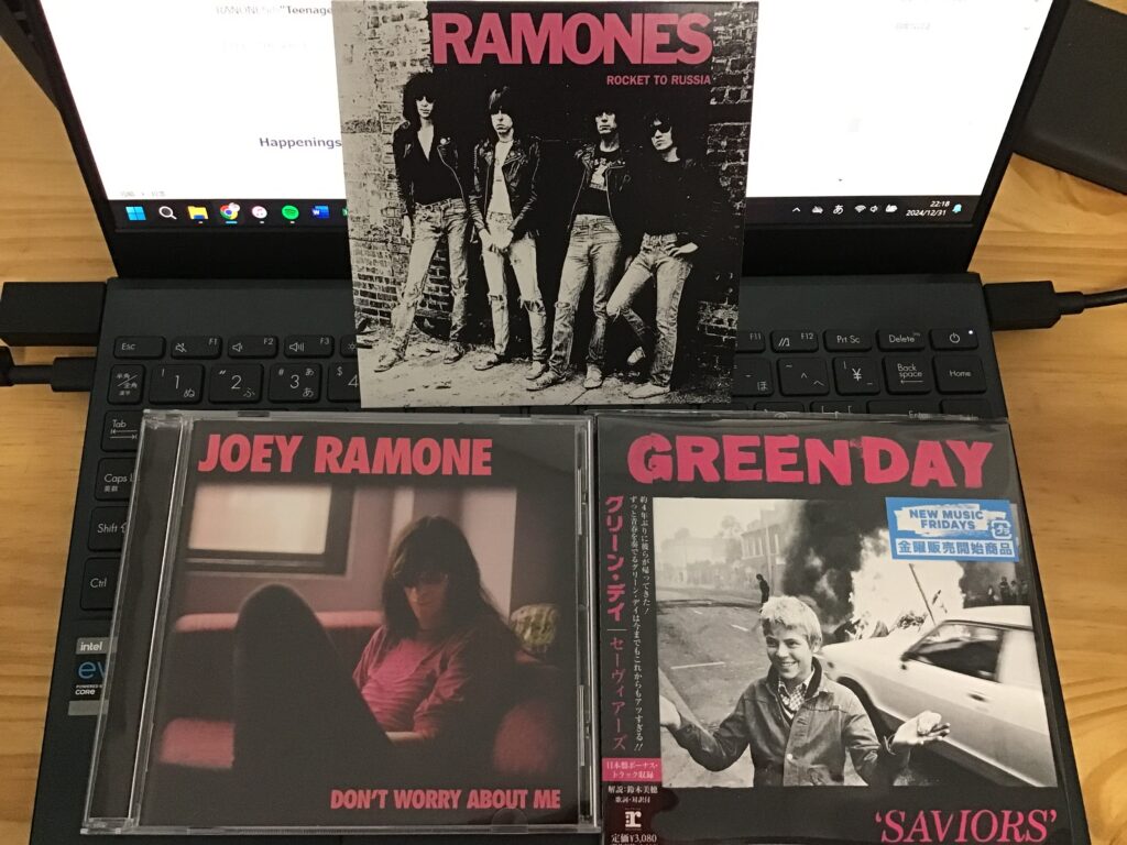 Rocket To Russia / Ramones
Don't Worry About Me / Joey Ramone
Saviors / Green Day